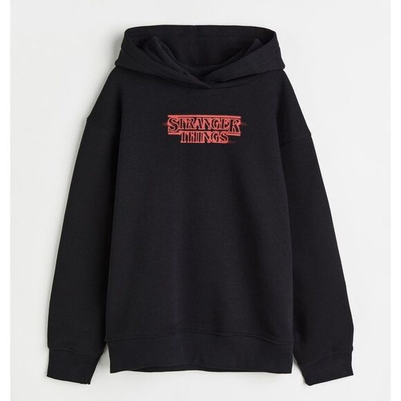 H&M Netflix Stranger Things Sweatshirt Kids Hoodie Pullover Size 16/18 NEW w/Tag